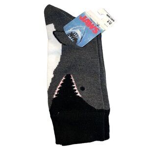 NWT Bioworld Jaws Film Men's Crew Socks Classic Retro Movie Shark Attack